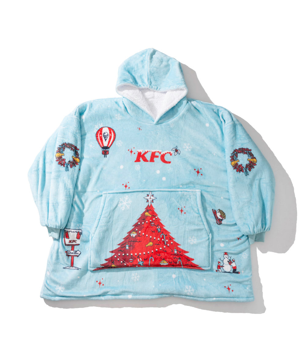 festive teal KFC christmas hoodie