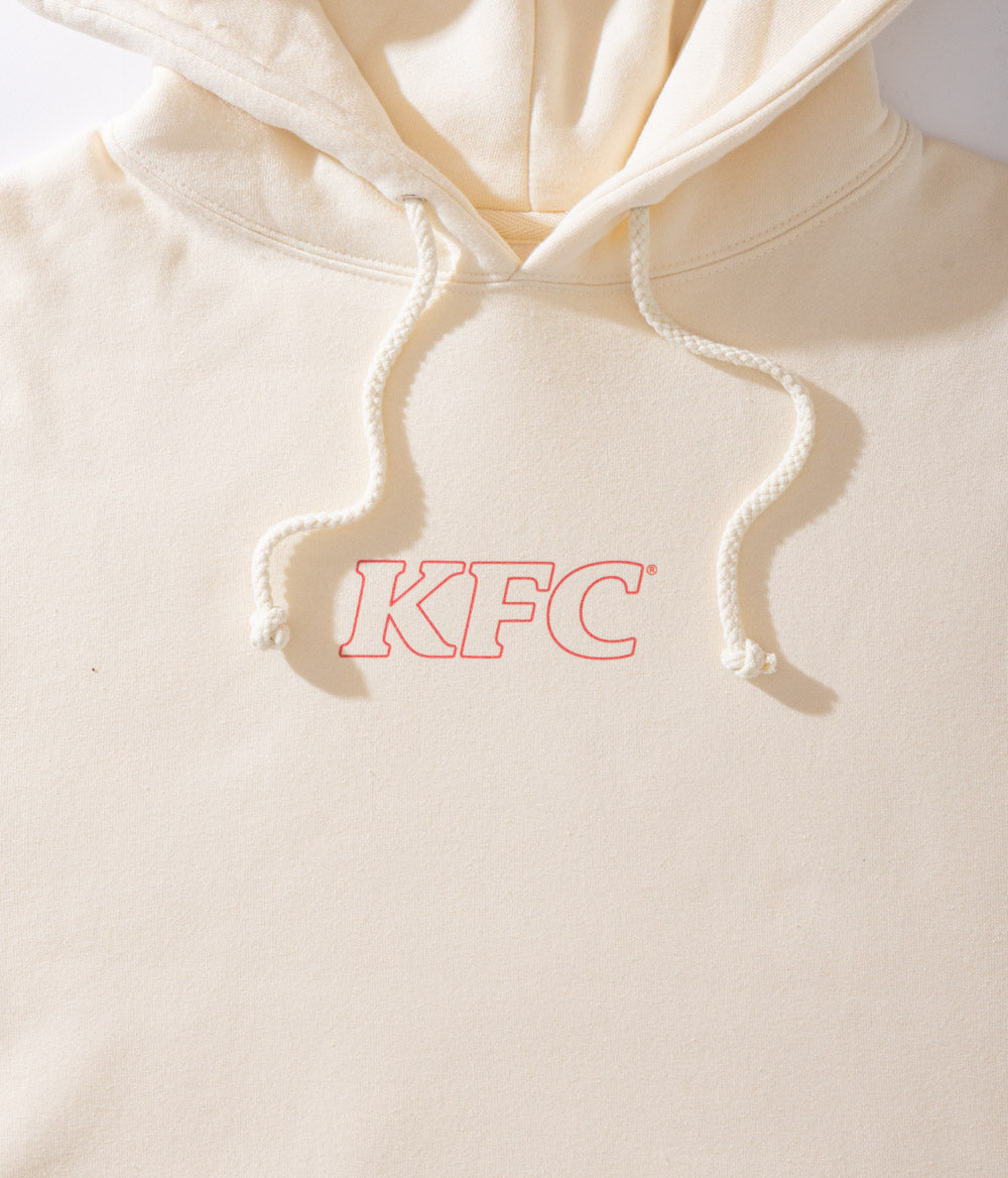 back off white hoodie with KFC logo
