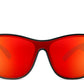 front view of KFC x Shady Rays sunglasses with orange visor tint