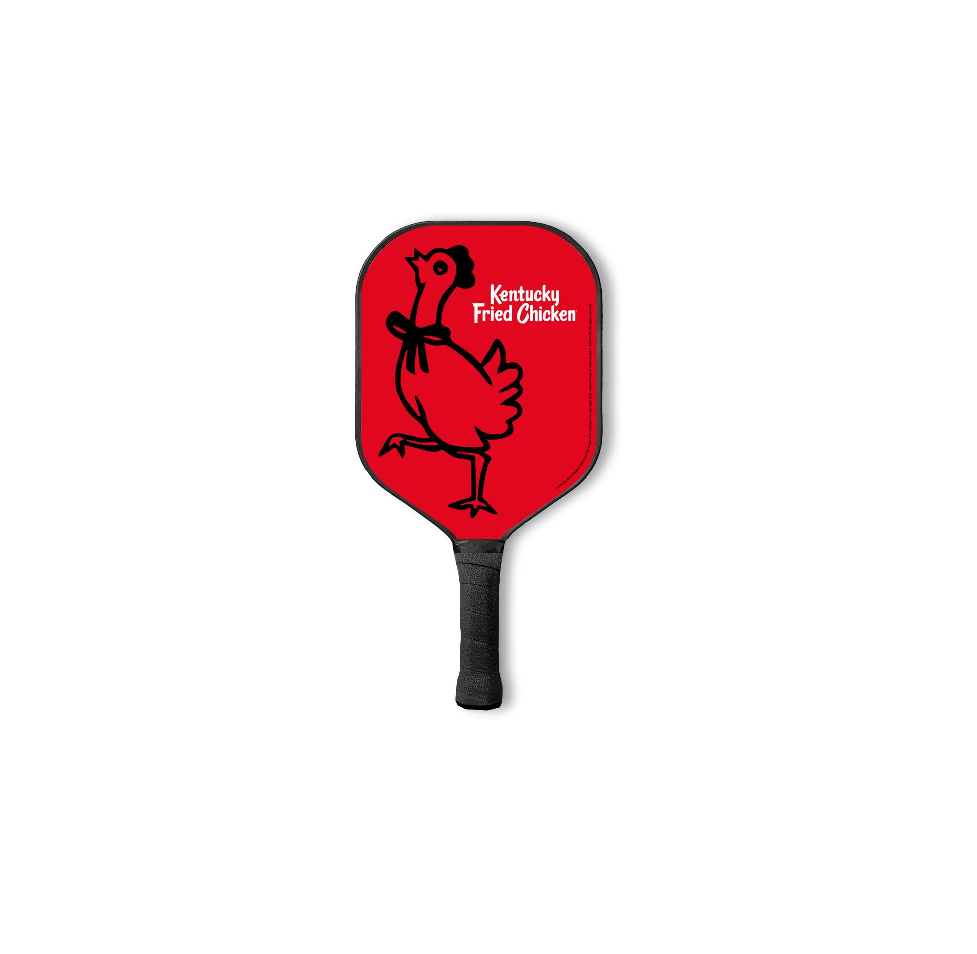 KFC Pickle ball red paddles with KFC chicken image