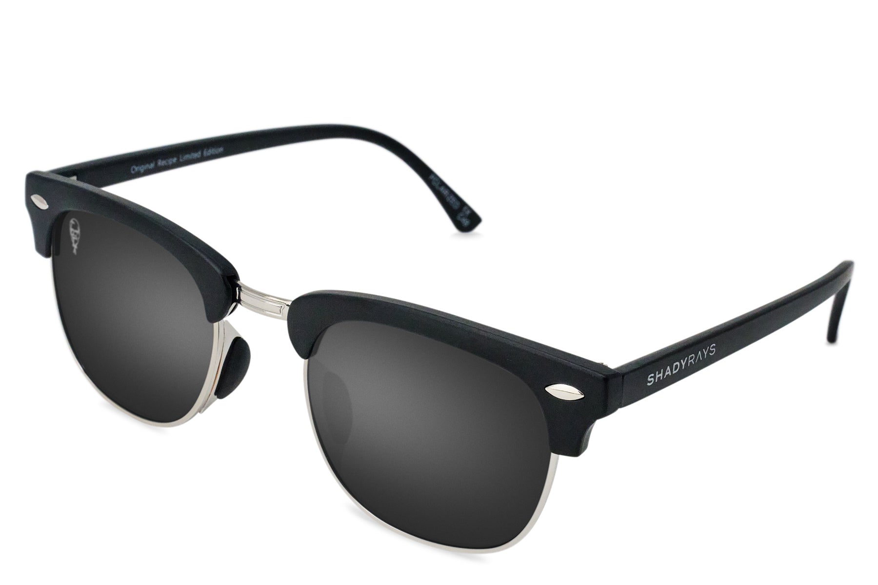 KFC x Shady Rays black rimmed sunglasses side on view